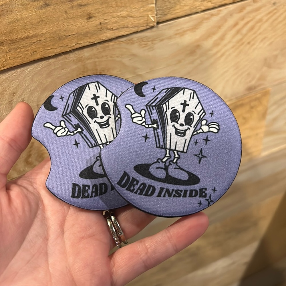 Dead inside car coasters ✨